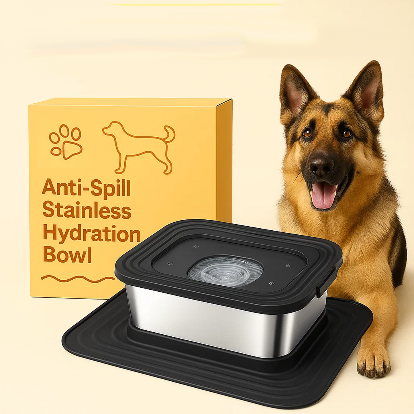 PawHammr™ Anti-Spill Stainless Hydration Bowl 10L